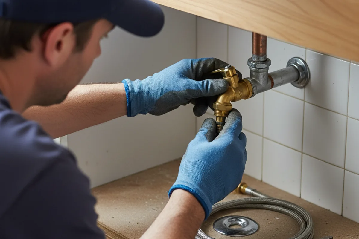 Shutoff valve and fitting work during Faucet and Fixture Repair in Wisconsin Dells